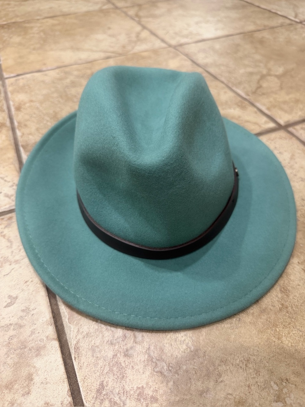 Freedom Hats McQueen Sage Green 100% Wool Felt Fedora Hat Mens Medium Wool NWT
